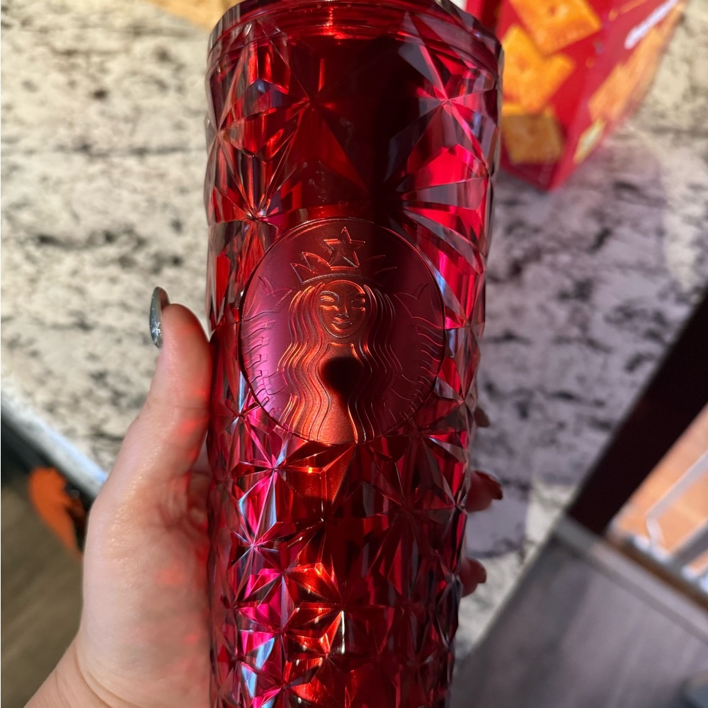 Starbucks Ruby Red Textured Tumbler